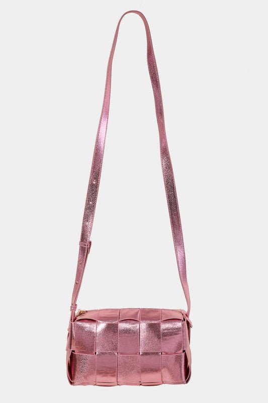 FAME ACCESSORIES - Small Woven Crossbody Bag