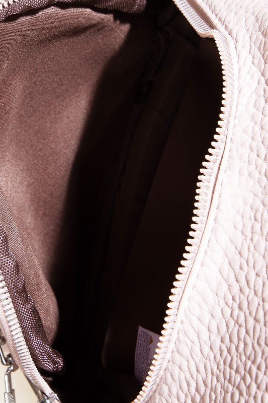 FAME ACCESSORIES - Textured Vegan Leather Sling Bag