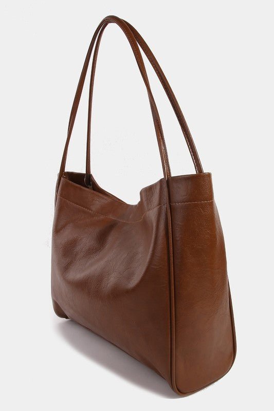 FAME ACCESSORIES - Vegan Leather Tote Bag Set