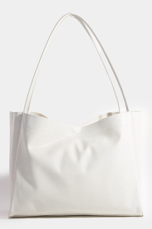 FAME ACCESSORIES - Vegan Leather Tote Bag Set