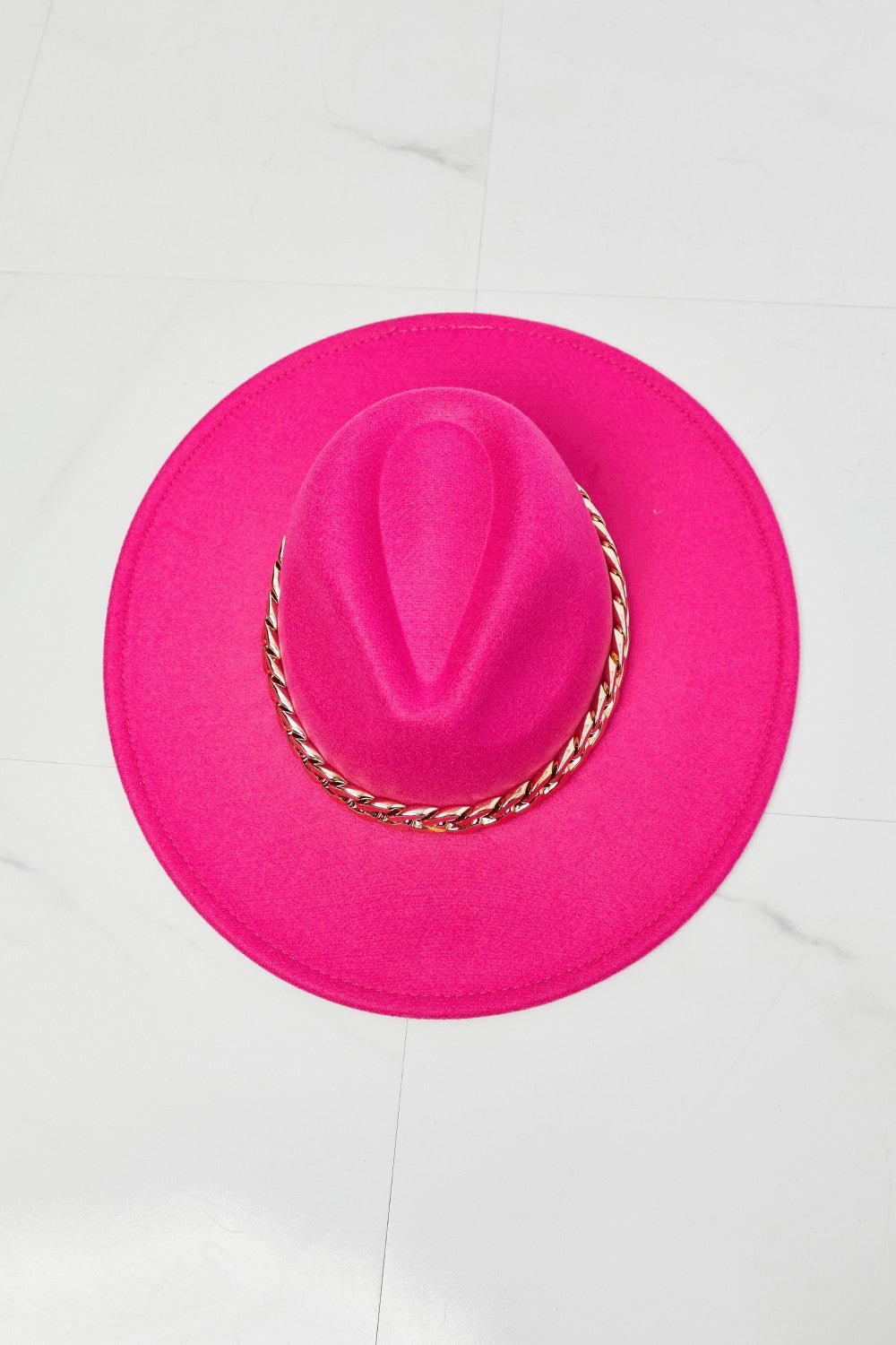 FAME ACCESSORIESFedora Hat in Pink