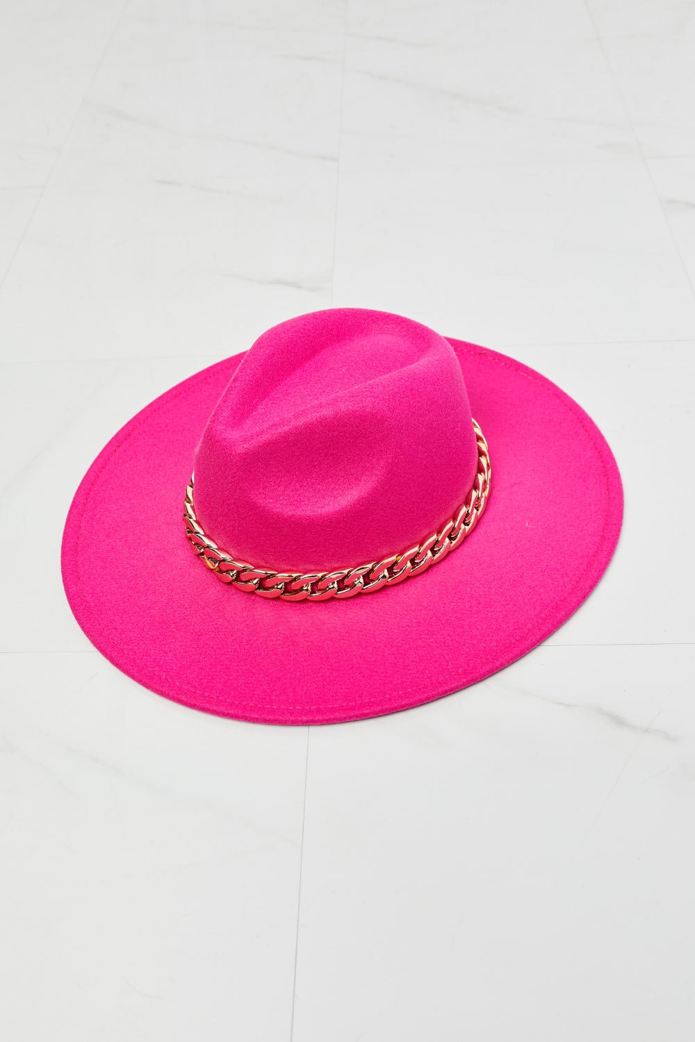 FAME ACCESSORIESFedora Hat in Pink