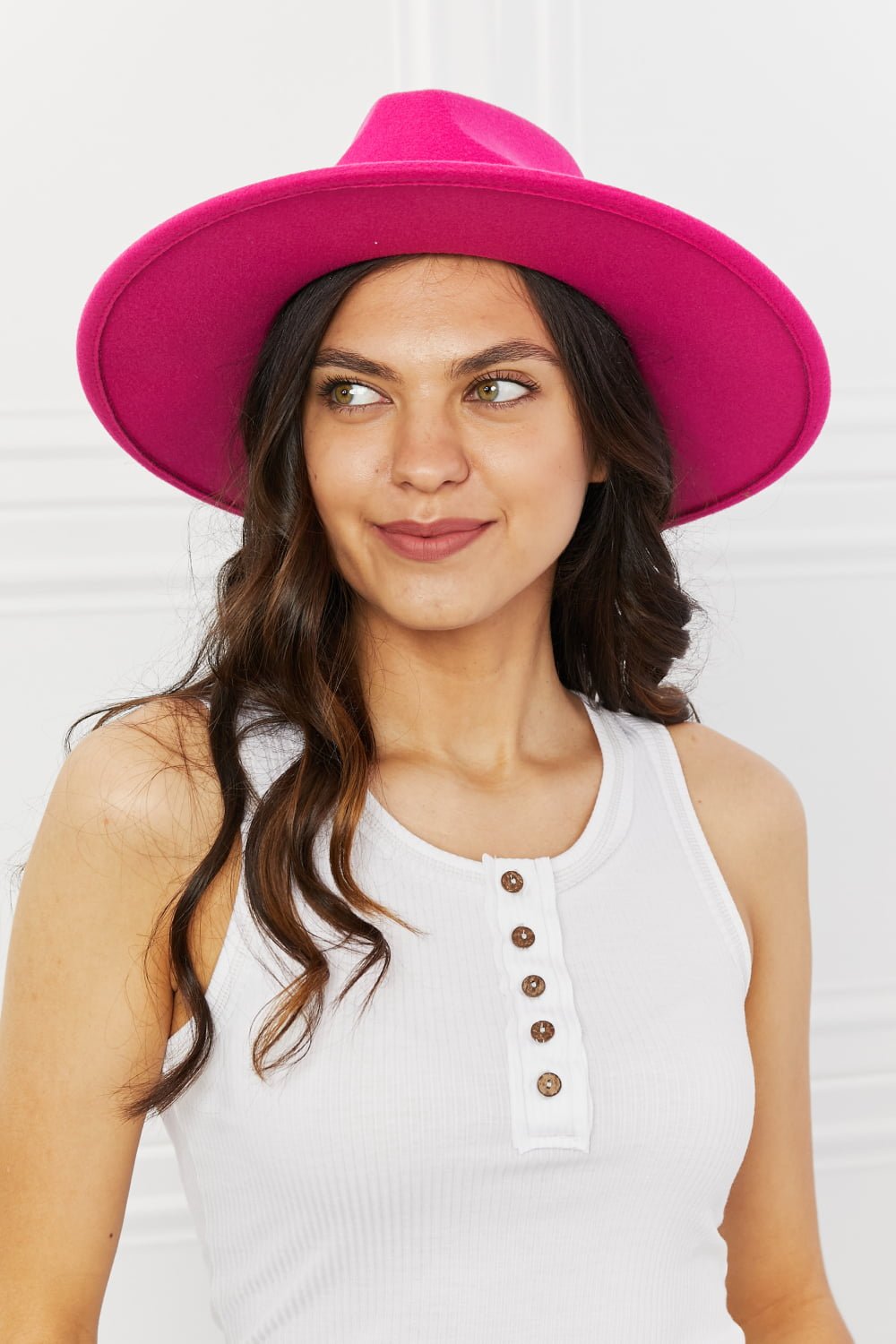 FAME ACCESSORIESFedora Hat in Pink