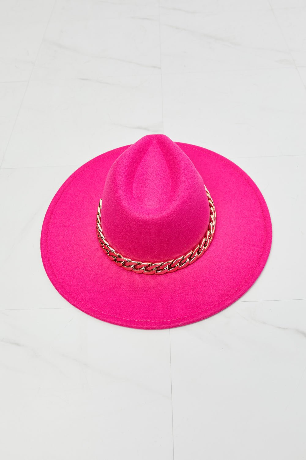 FAME ACCESSORIESFedora Hat in Pink