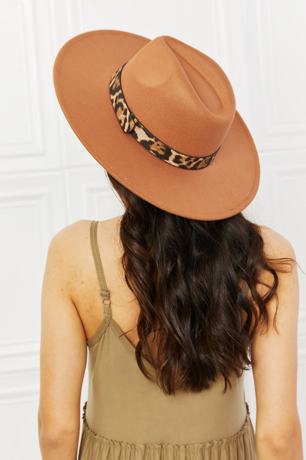 FAME ACCESSORIESLeopard Band Fedora Hat