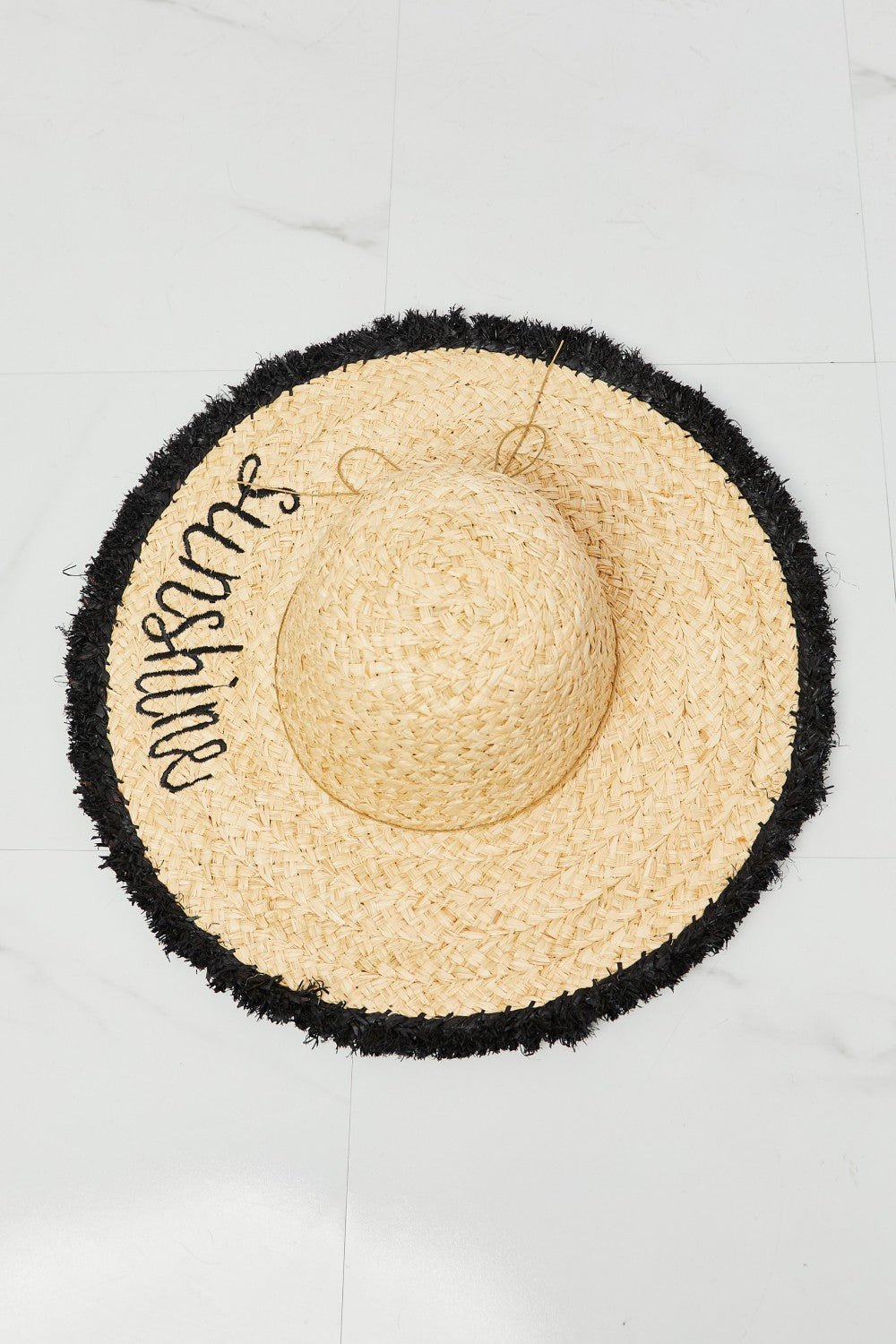 FAME ACCESSORIESSunshine Straw Fringe Hat