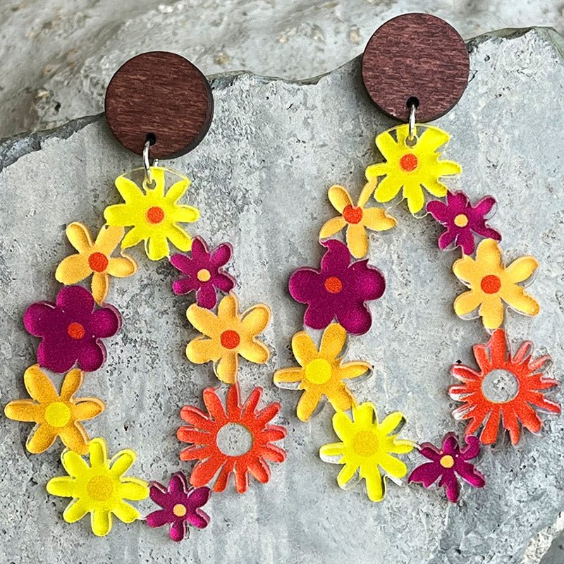 Floral Teardrop EarringsEarringsBeach Rose Co.