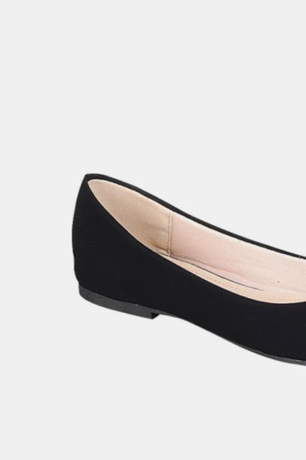 Forever Link - Black Pointy Toe Slip On Flats