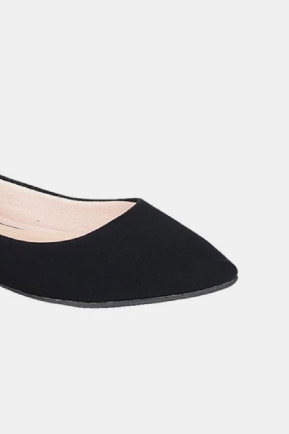 Forever Link - Black Pointy Toe Slip On Flats