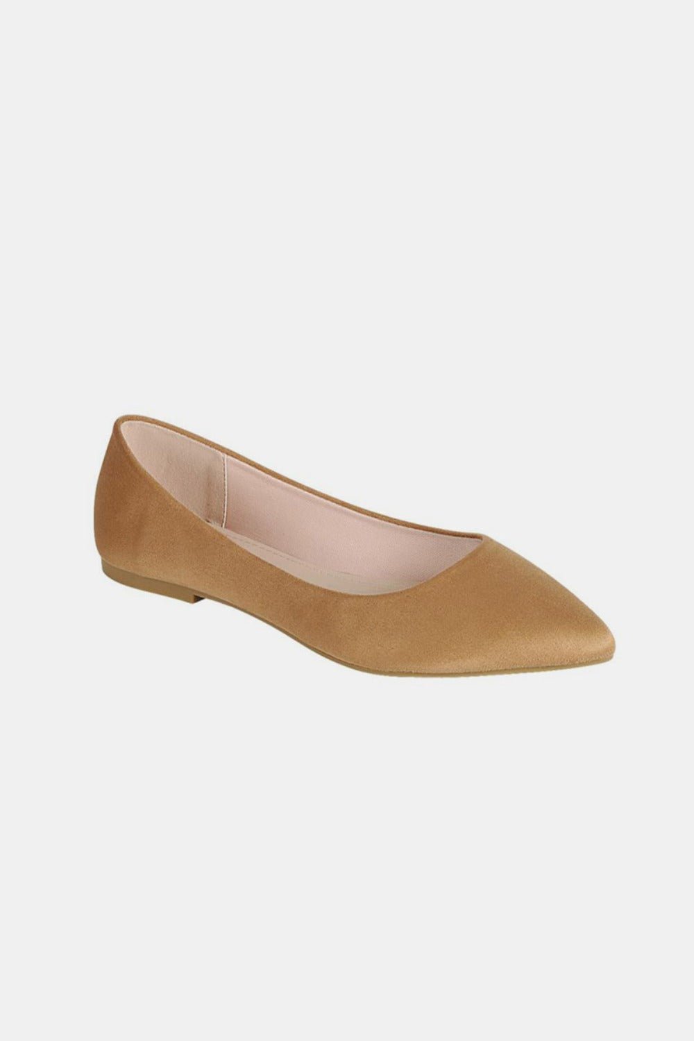 Forever Link - Pointy Toe Slip On Flats in Tan