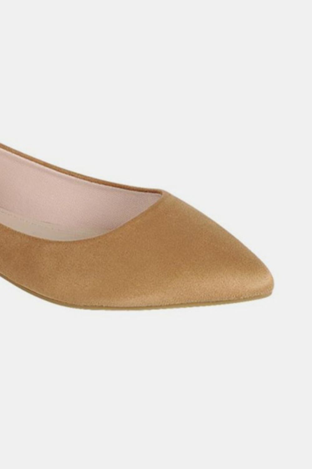 Forever Link - Pointy Toe Slip On Flats in Tan