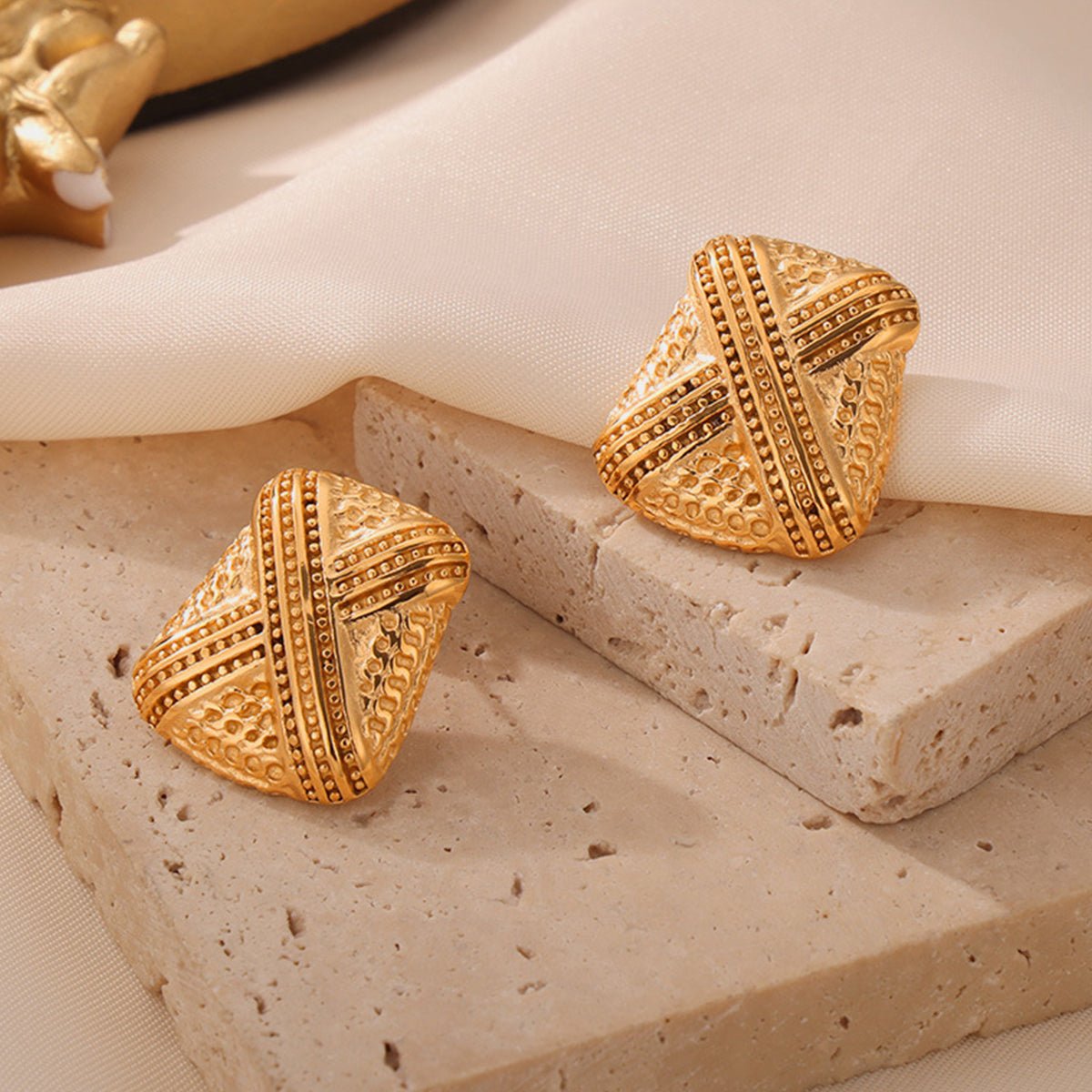 Geometric Shape Gold EarringsEarringsBeach Rose Co.