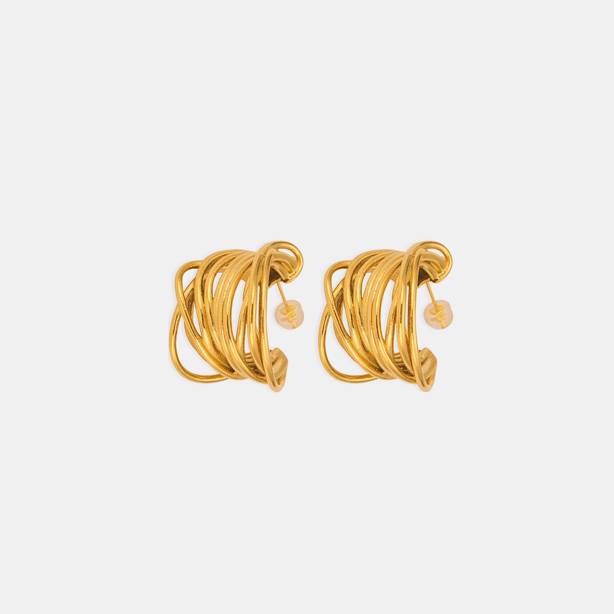 Geometric Shape Gold EarringsEarringsBeach Rose Co.