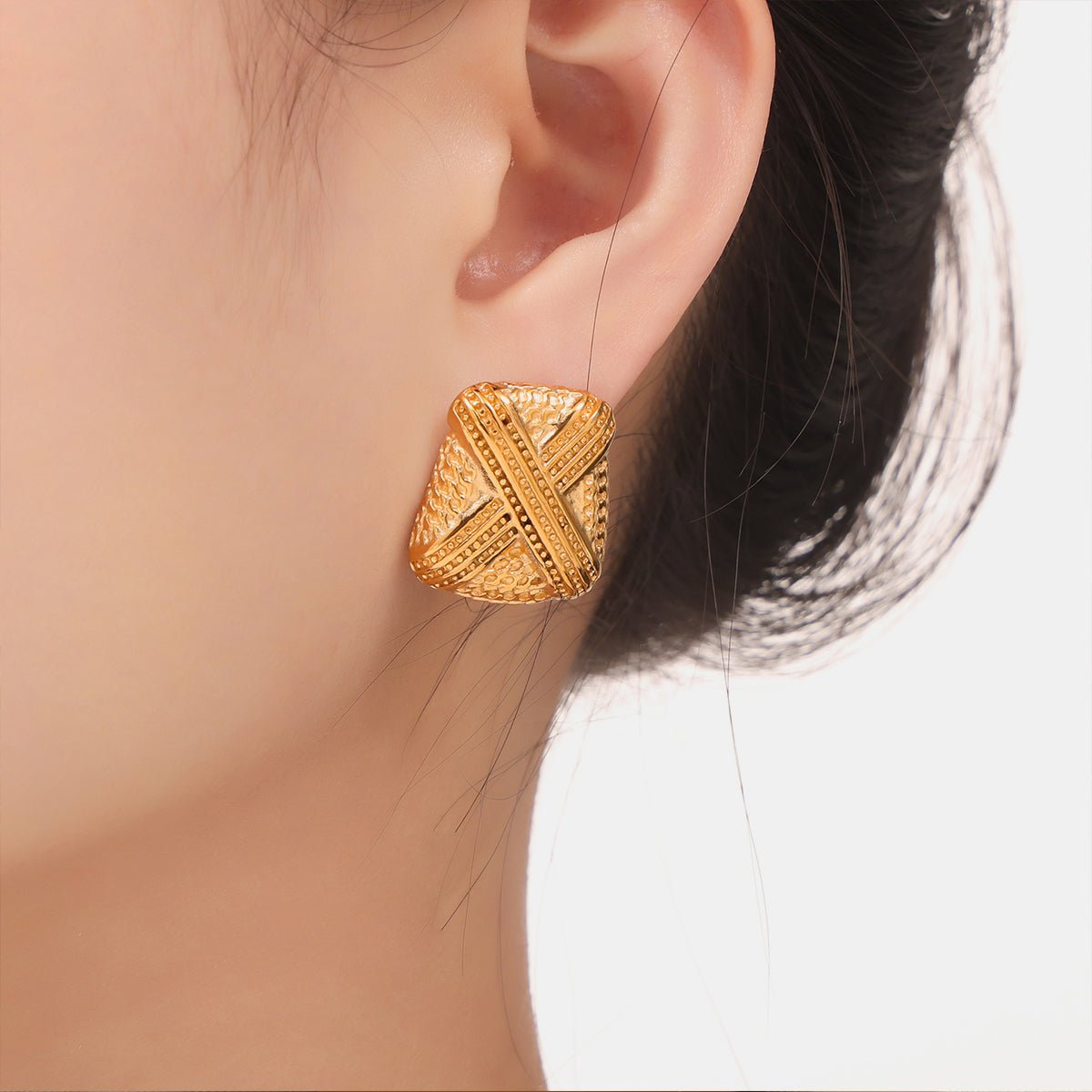 Geometric Shape Gold EarringsEarringsBeach Rose Co.