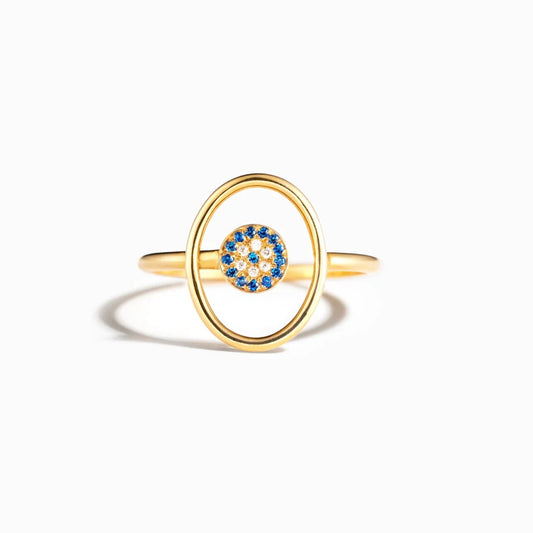 Gold Evil Eye RingRingBeach Rose Co.