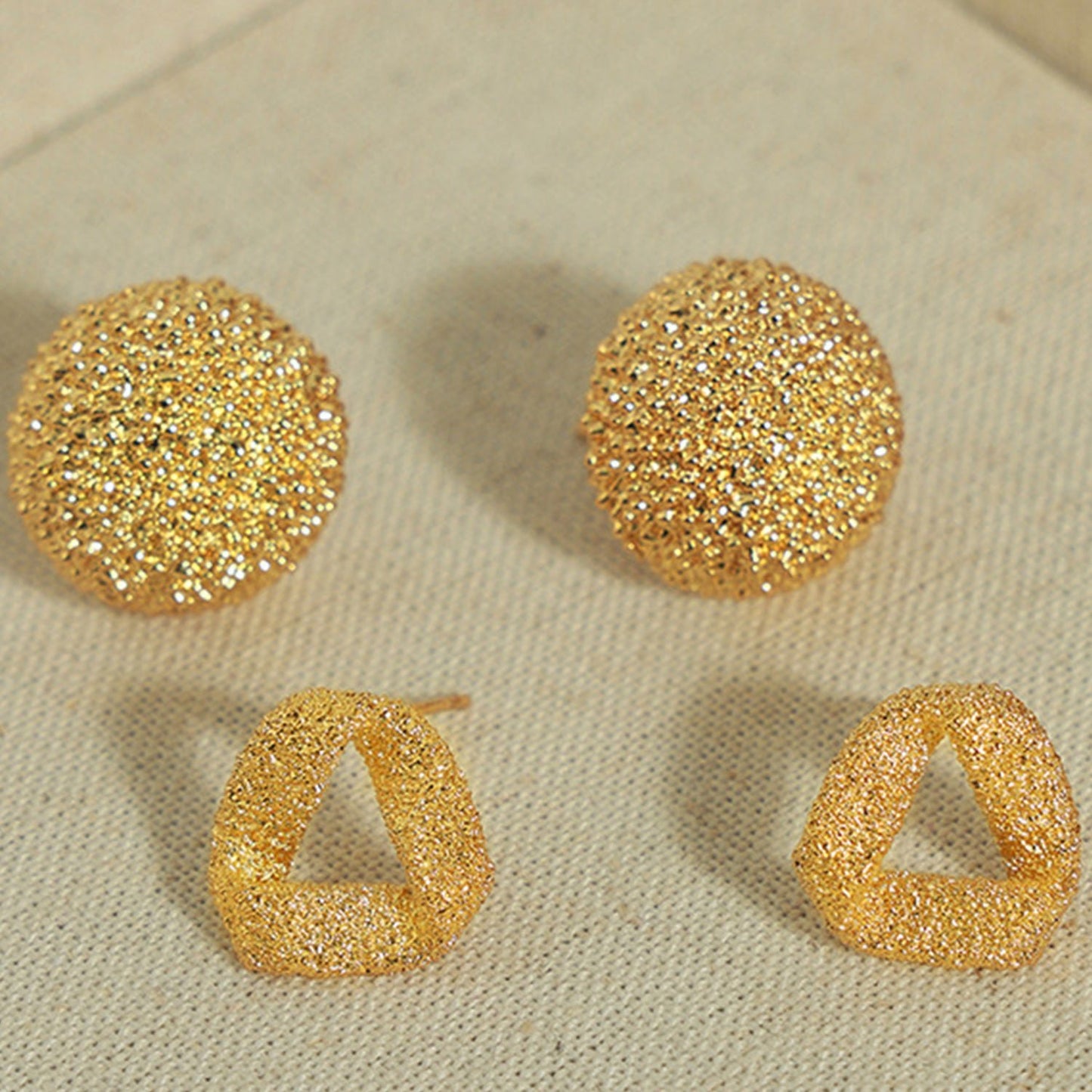 Gold Geometric Post EarringsEarringsBeach Rose Co.