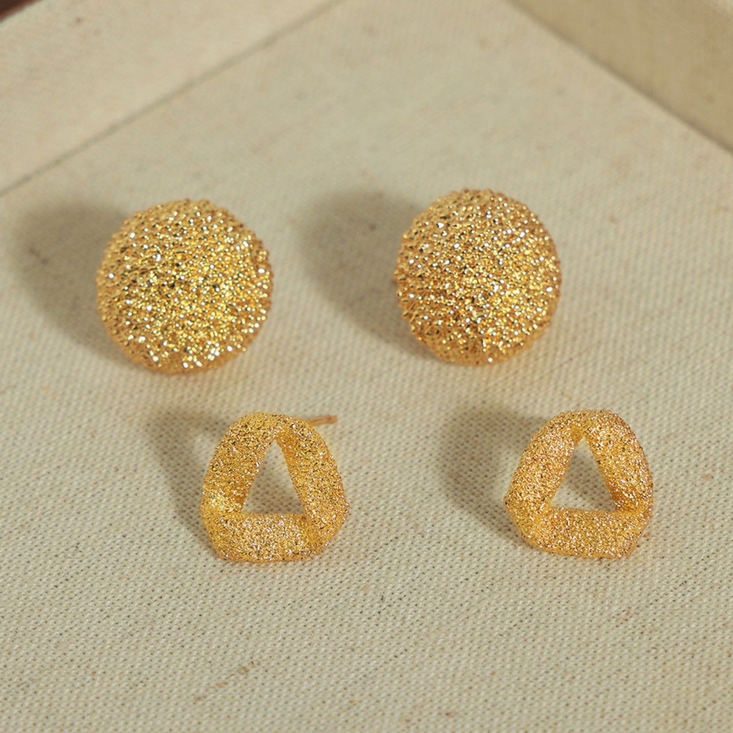 Gold Geometric Post EarringsEarringsBeach Rose Co.