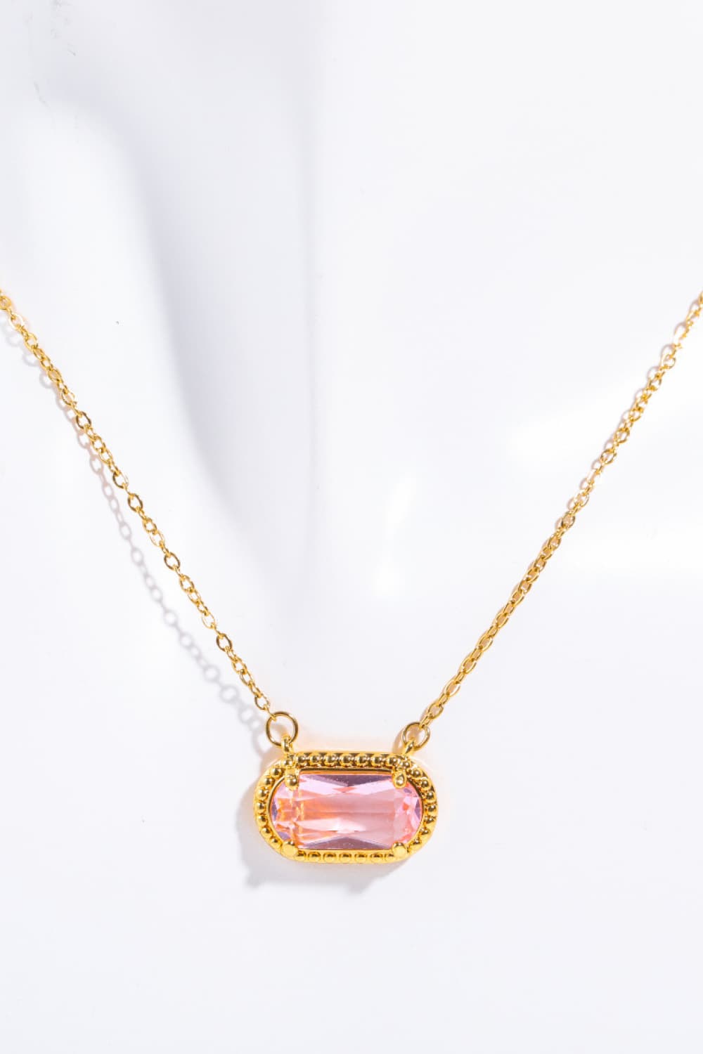 Gold Glass Crystal Pendant NecklaceNecklaceBeach Rose Co.