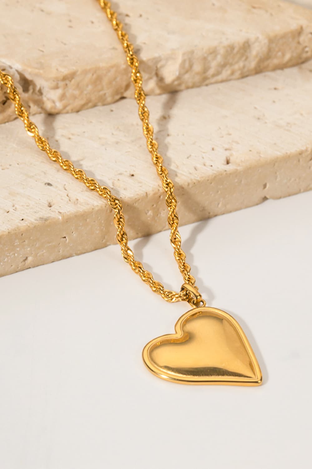 Gold Heart Pendant NecklaceNecklaceBeach Rose Co.