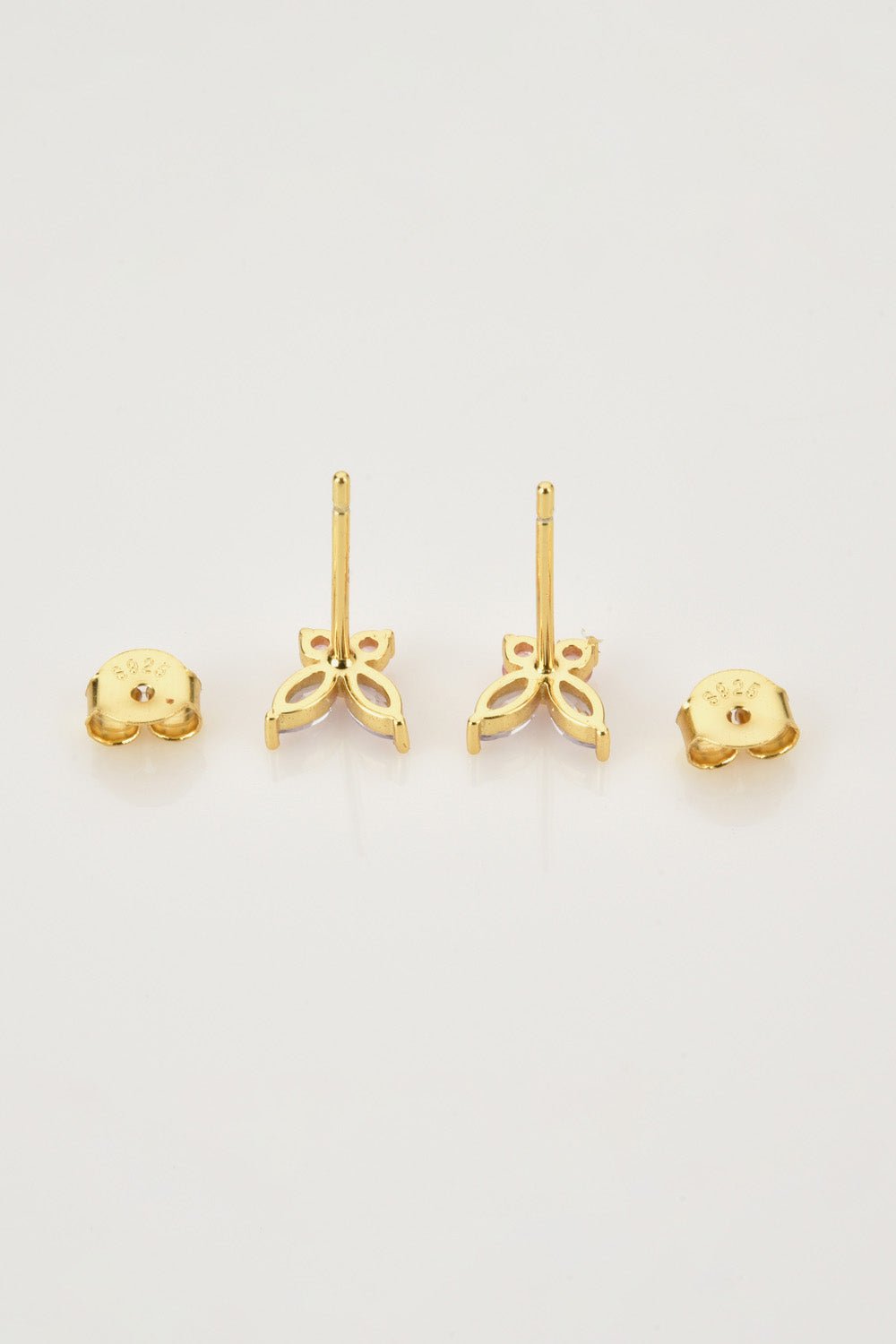 Gold Inlaid Zircon Butterfly Stud EarringsEarringsBeach Rose Co.