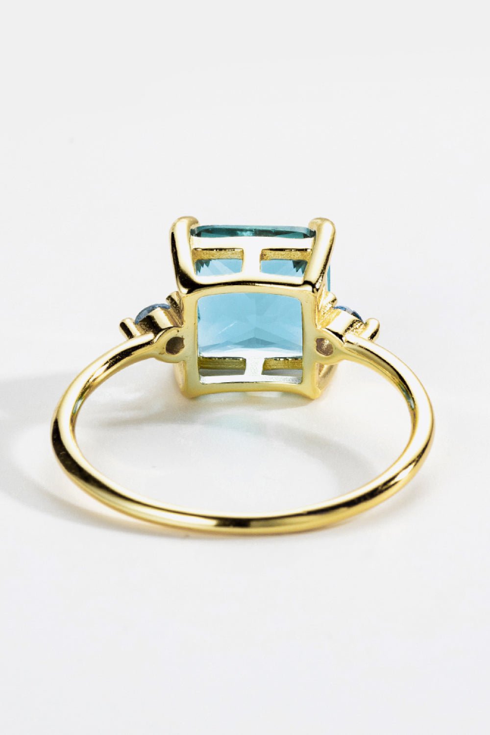 Gold Light Blue Art Deco RingRingBeach Rose Co.