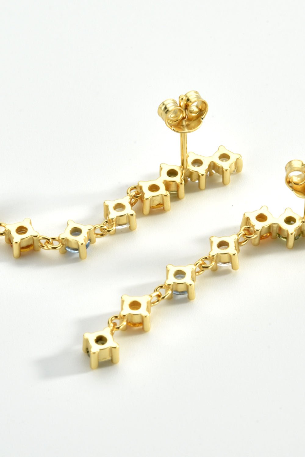 Gold Multicolor Zircon Drop EarringsEarringsBeach Rose Co.