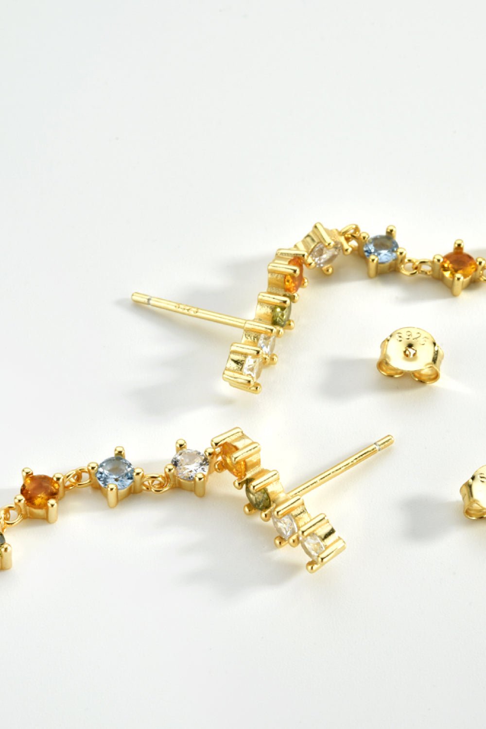 Gold Multicolor Zircon Drop EarringsEarringsBeach Rose Co.