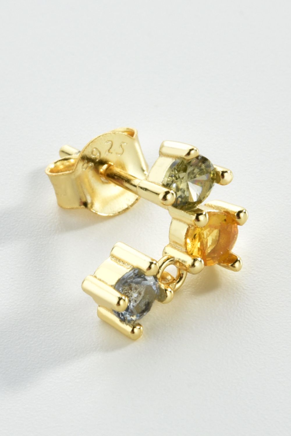 Gold Multicolor Zircon EarringsEarringsBeach Rose Co.