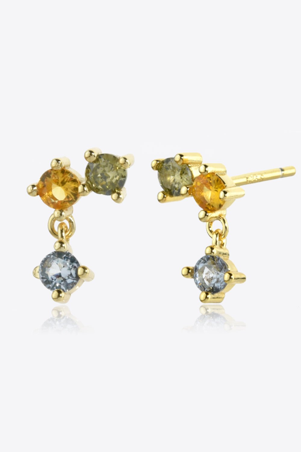 Gold Multicolor Zircon EarringsEarringsBeach Rose Co.