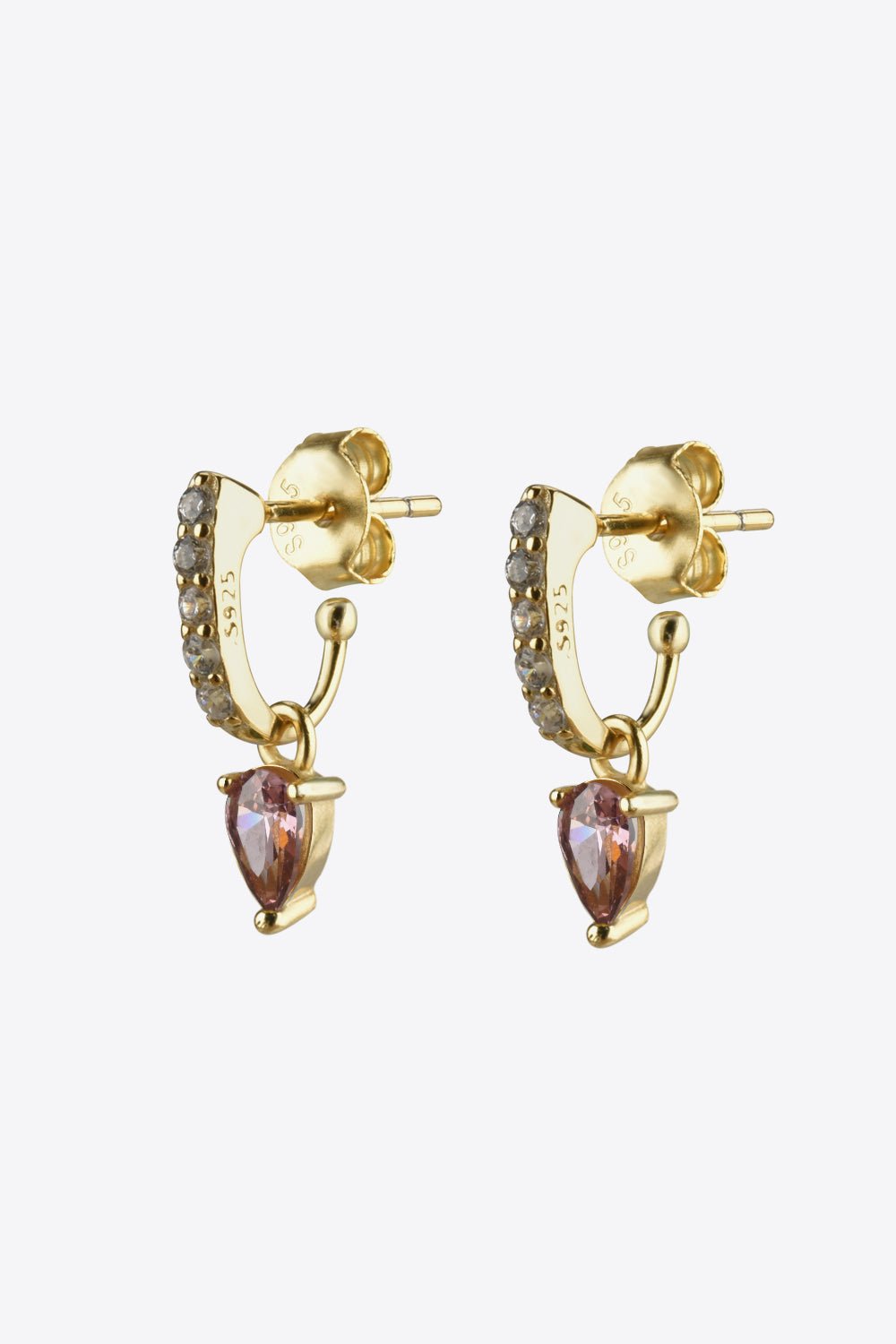 Gold Opal & Zircon Drop EarringsEarringsBeach Rose Co.