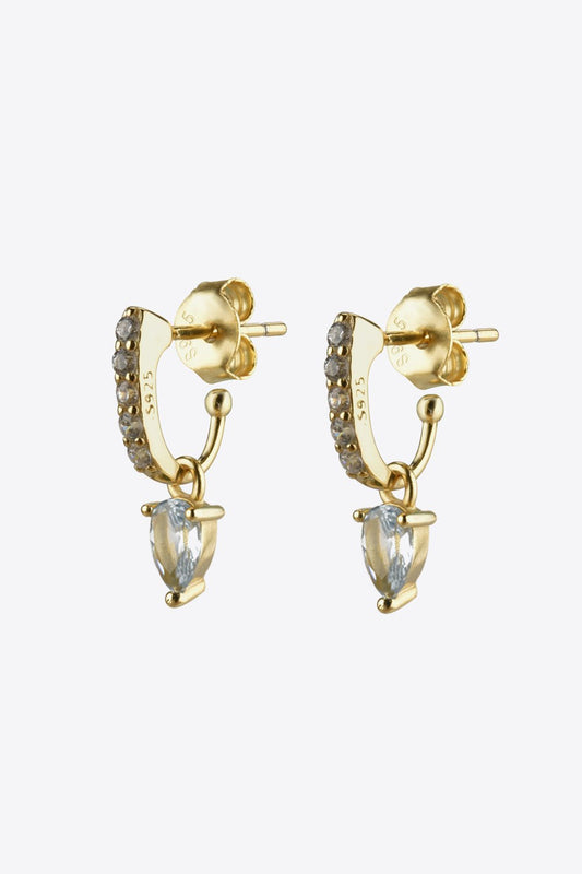 Gold Opal & Zircon Drop EarringsEarringsBeach Rose Co.