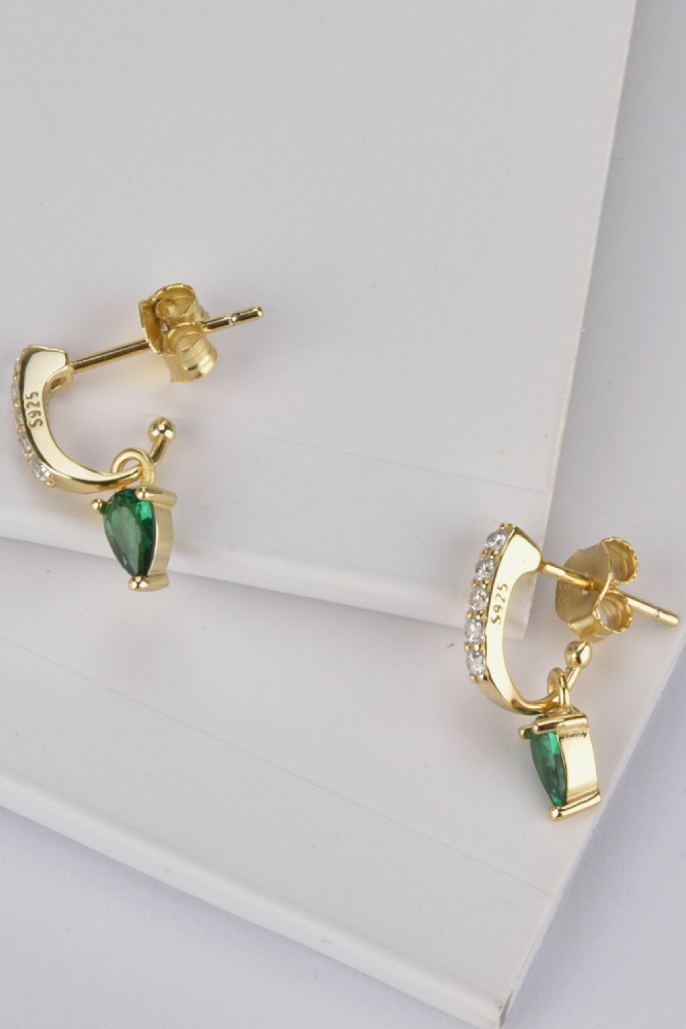 Gold Opal & Zircon Drop EarringsEarringsBeach Rose Co.