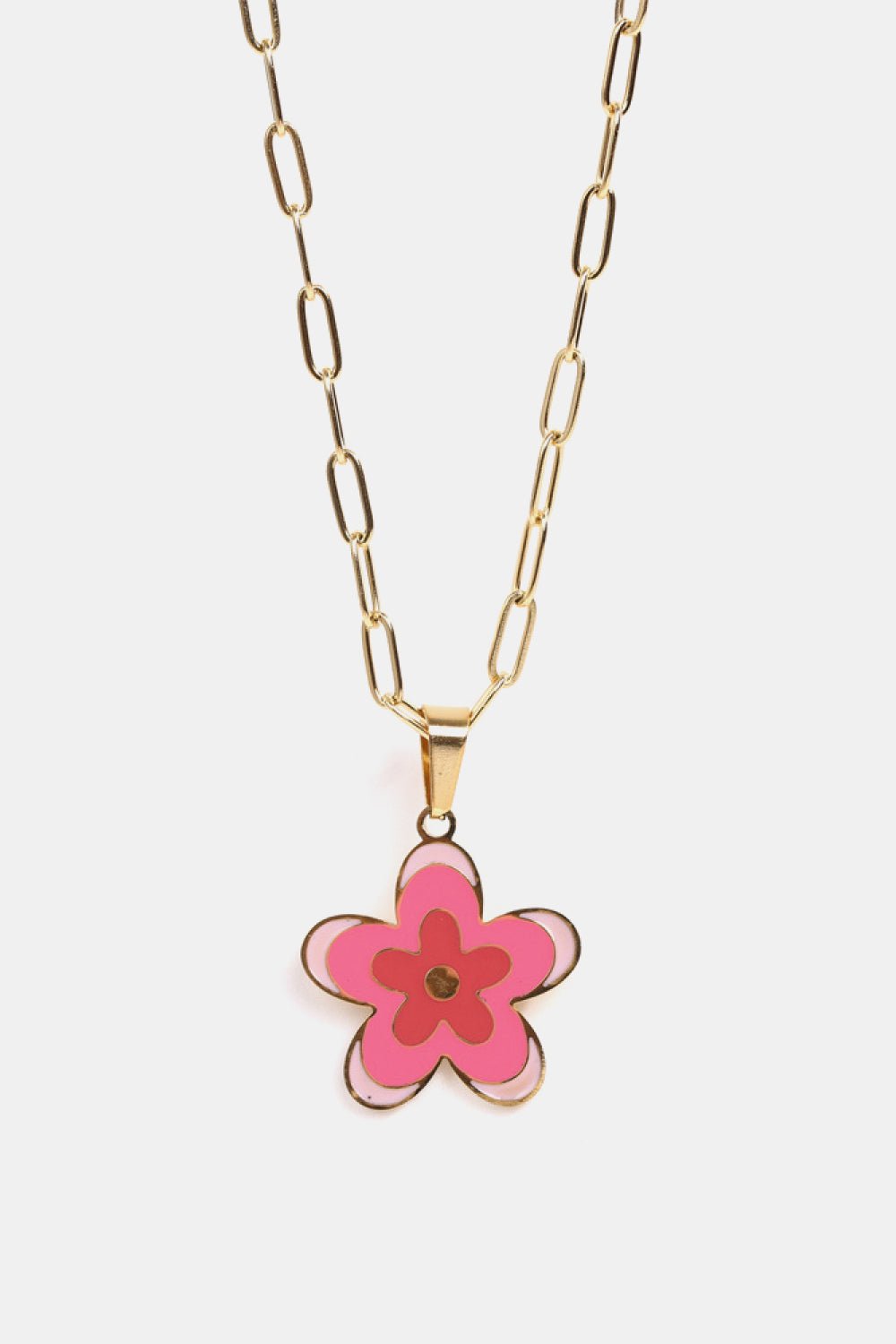 Gold Retro Flower Pendant NecklaceNecklaceBeach Rose Co.