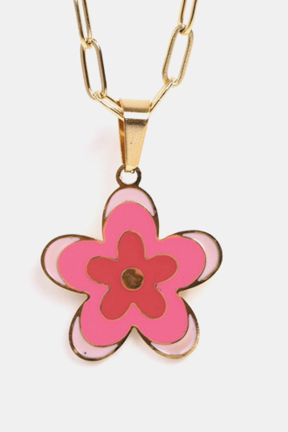 Gold Retro Flower Pendant NecklaceNecklaceBeach Rose Co.