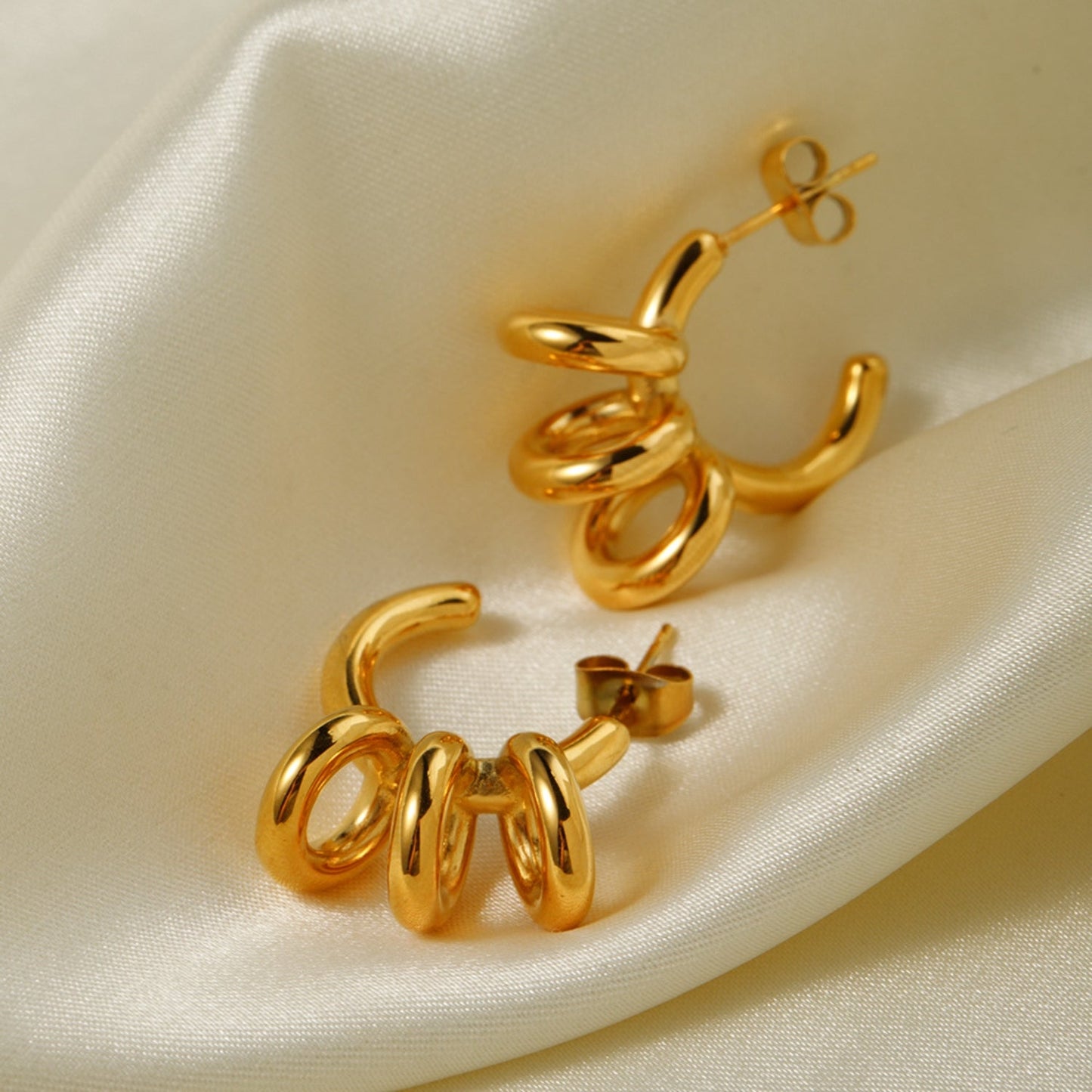 Gold Rings C - Hoop EarringsEarringsBeach Rose Co.