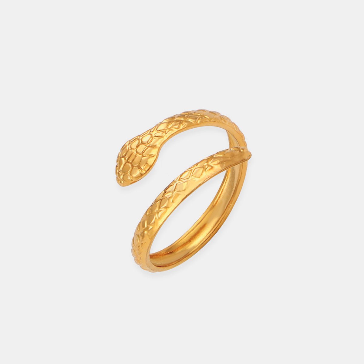 Gold Snake Shape Bypass RingringBeach Rose Co.