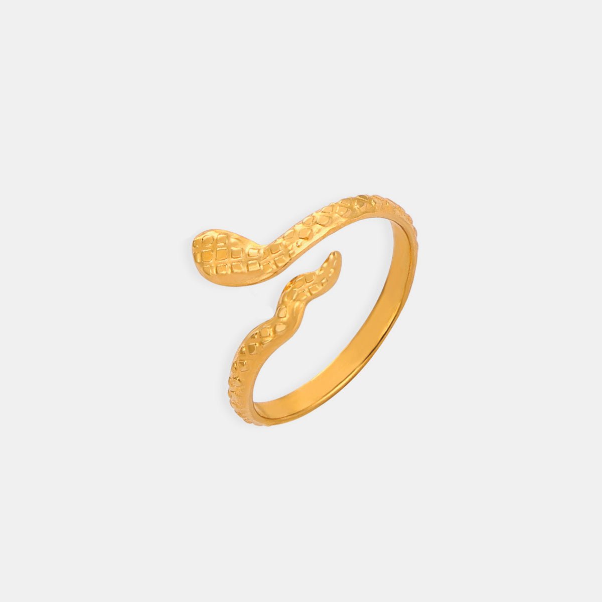 Gold Snake Shape Bypass RingringBeach Rose Co.