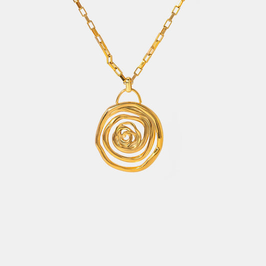 Gold Spiral Pendant NecklaceNecklaceBeach Rose Co.
