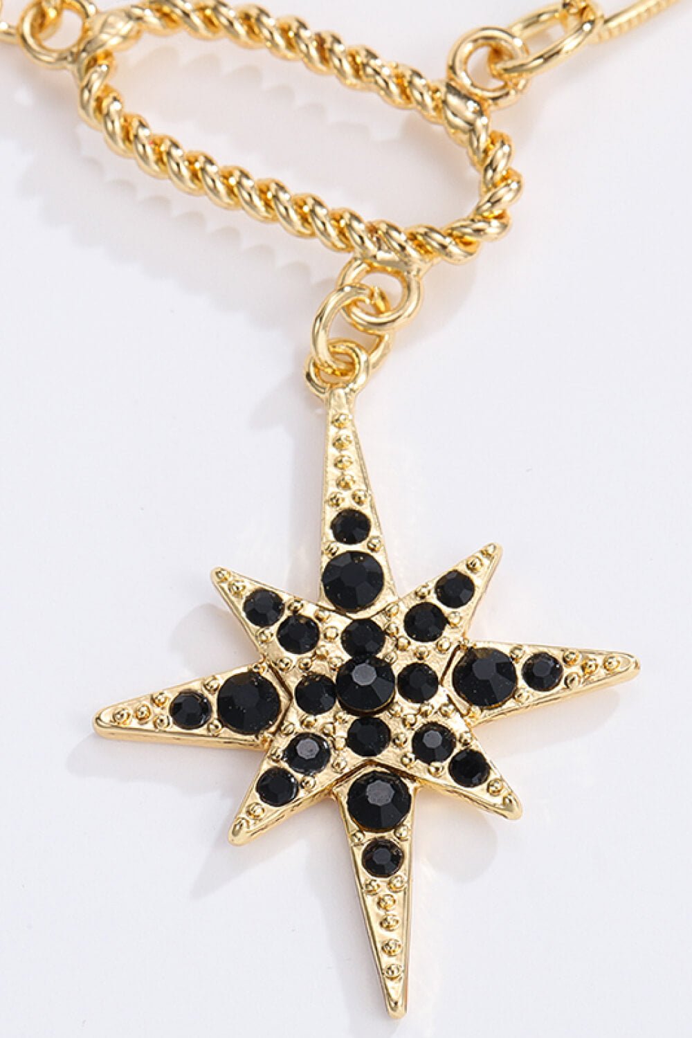 Gold Star and Moon Rhinestone NecklaceNecklaceBeach Rose Co.
