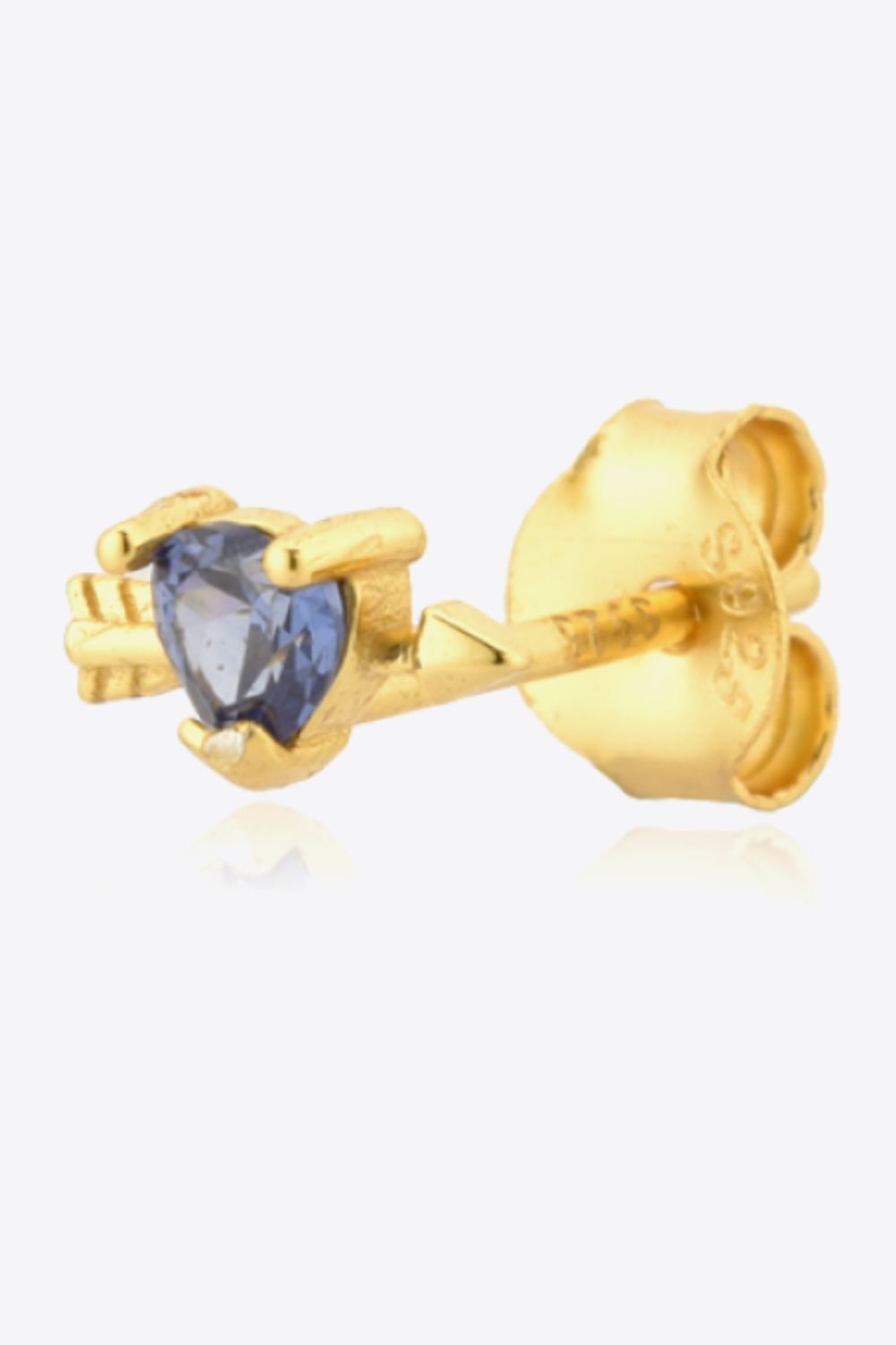 Gold Tanzanite Heart Stud EarringsEarringsBeach Rose Co.