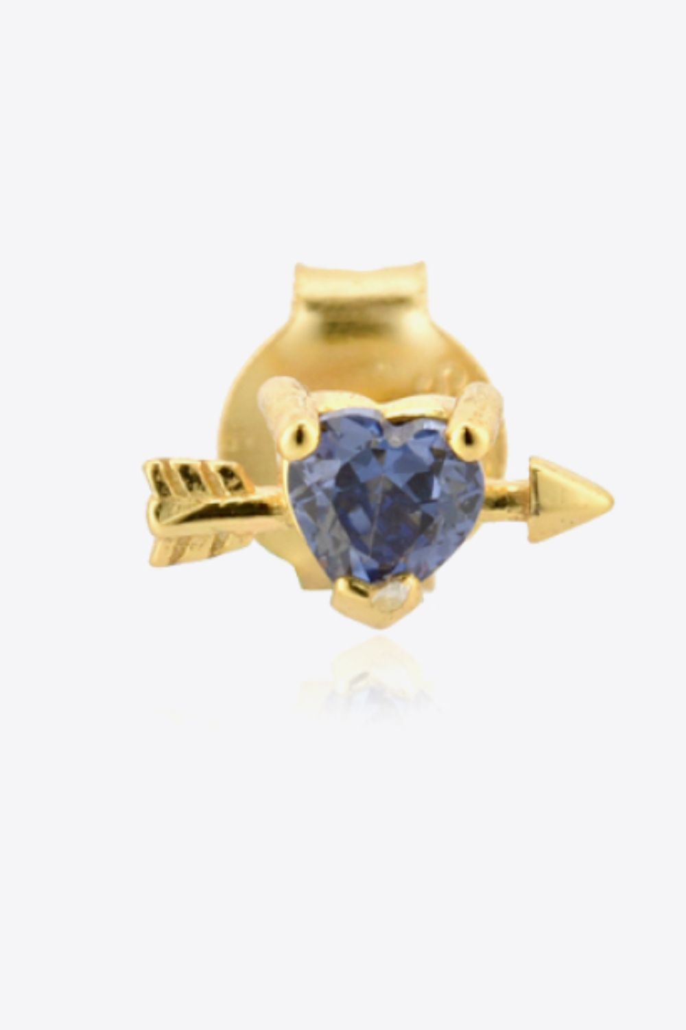 Gold Tanzanite Heart Stud EarringsEarringsBeach Rose Co.