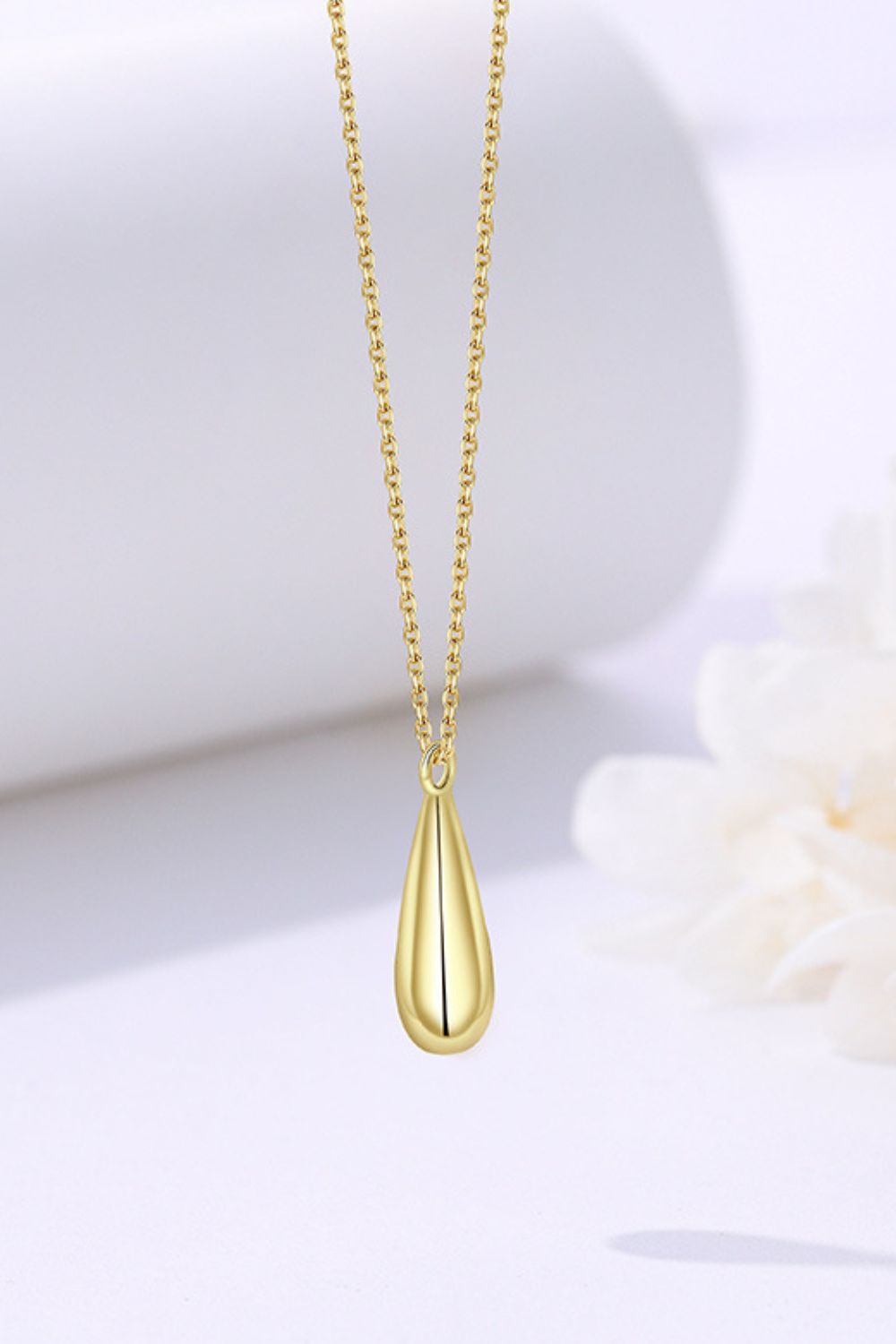 Gold Teardrop Pendant NecklaceNecklaceBeach Rose Co.