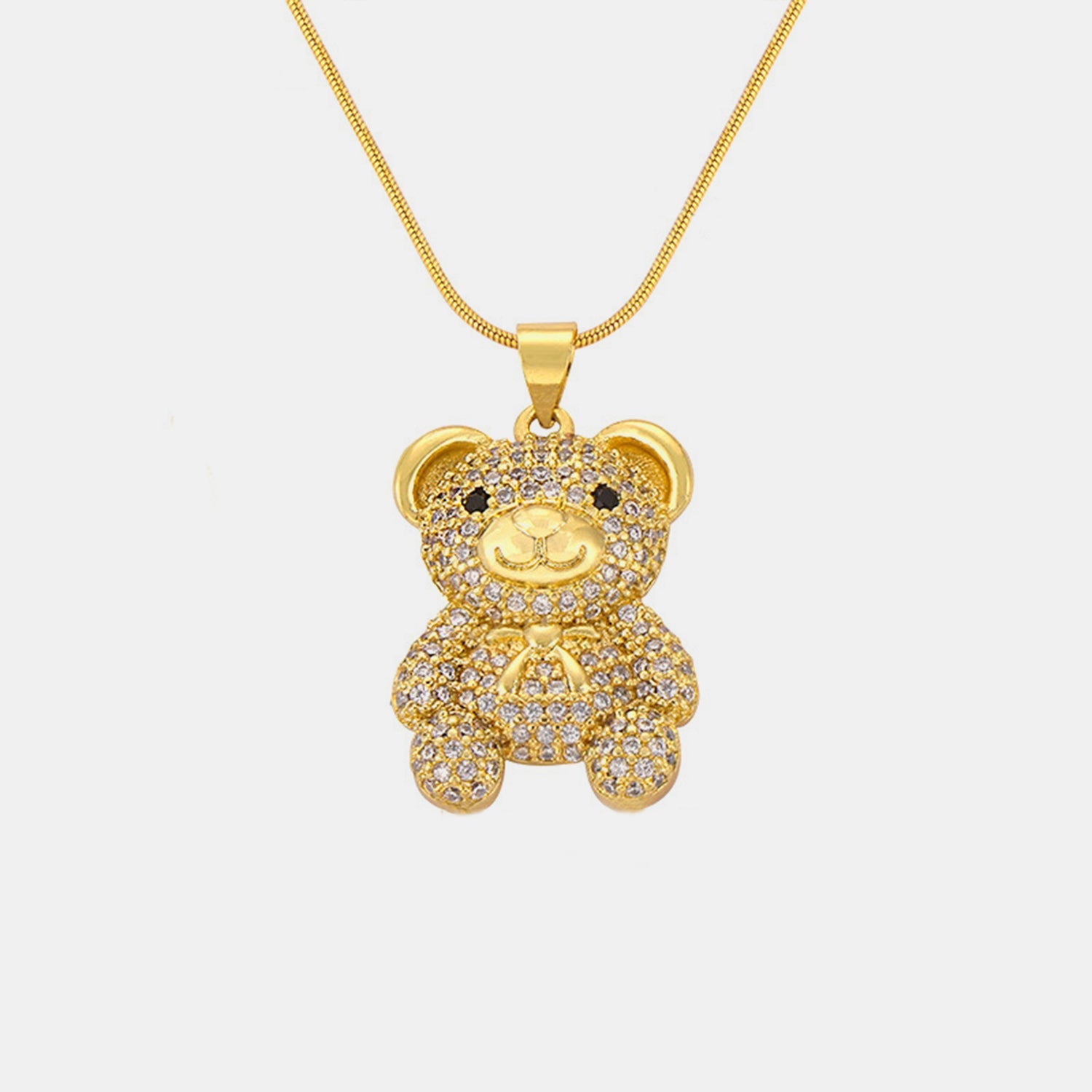 Gold Teddy Bear Pendant NecklaceNecklaceBeach Rose Co.