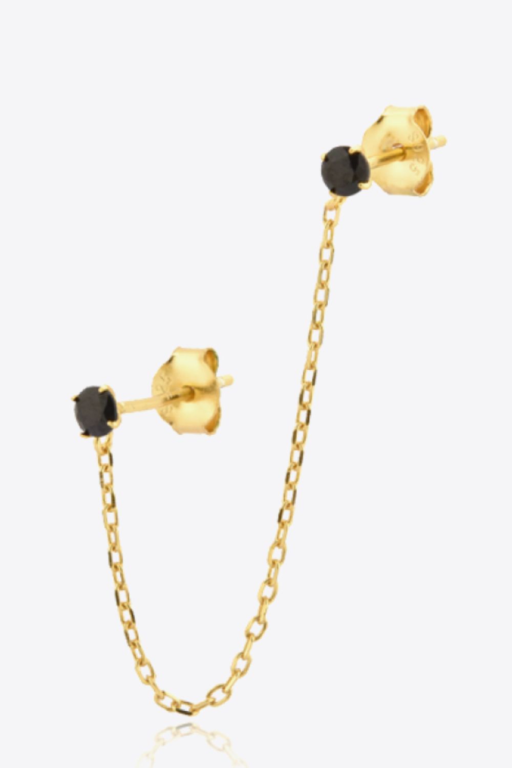 Gold Zircon Double-Piercing Single EarringEarringsBeach Rose Co.