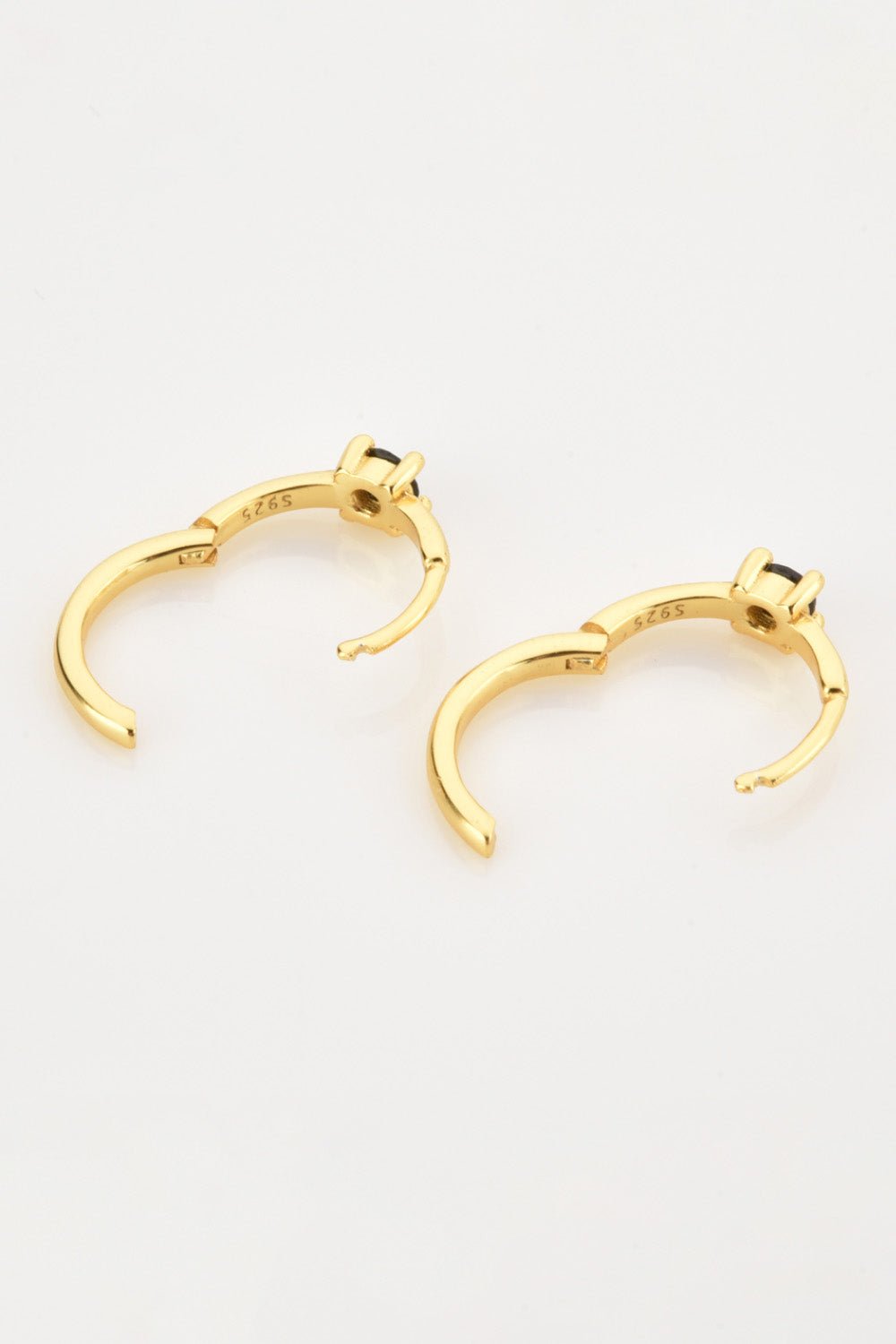 Gold Zircon Huggie EarringsEarringsBeach Rose Co.