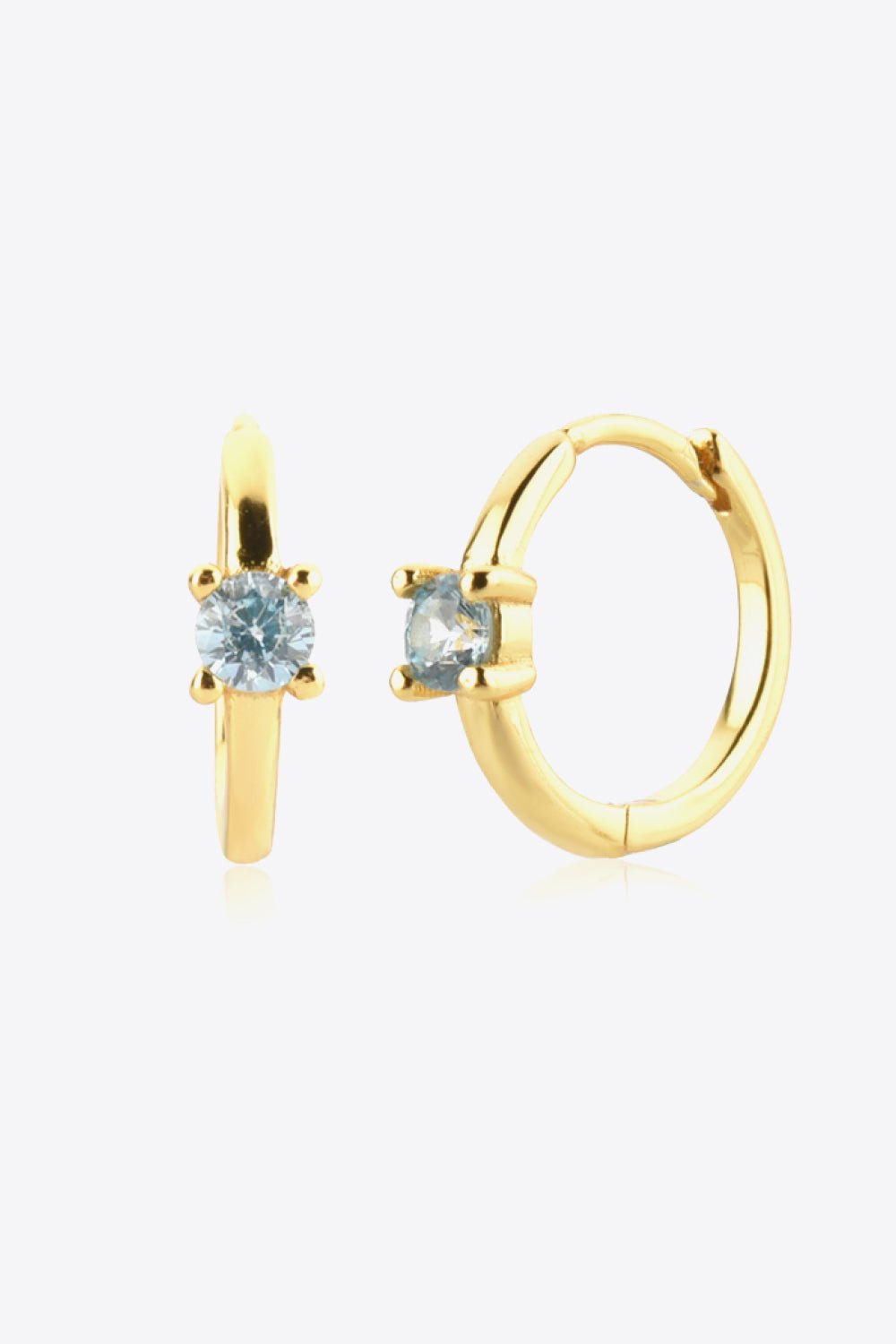 Gold Zircon Huggie EarringsEarringsBeach Rose Co.