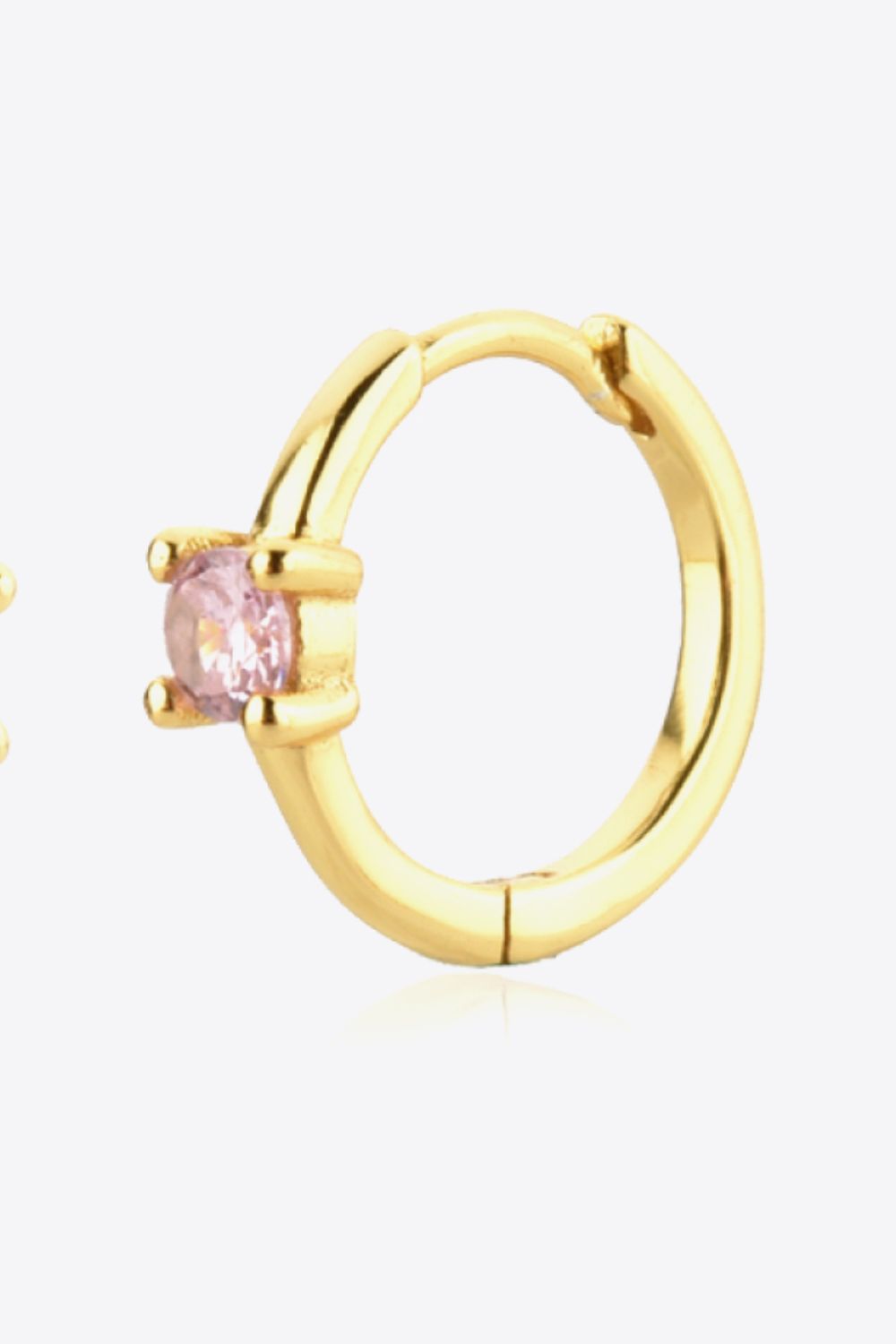 Gold Zircon Huggie EarringsEarringsBeach Rose Co.