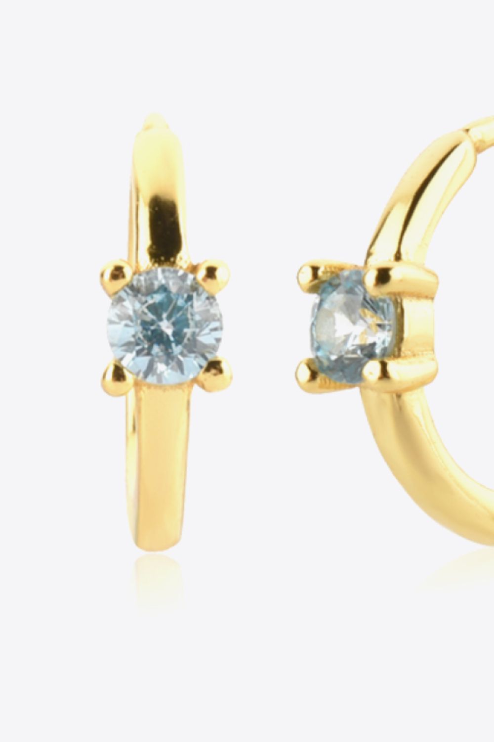 Gold Zircon Huggie EarringsEarringsBeach Rose Co.