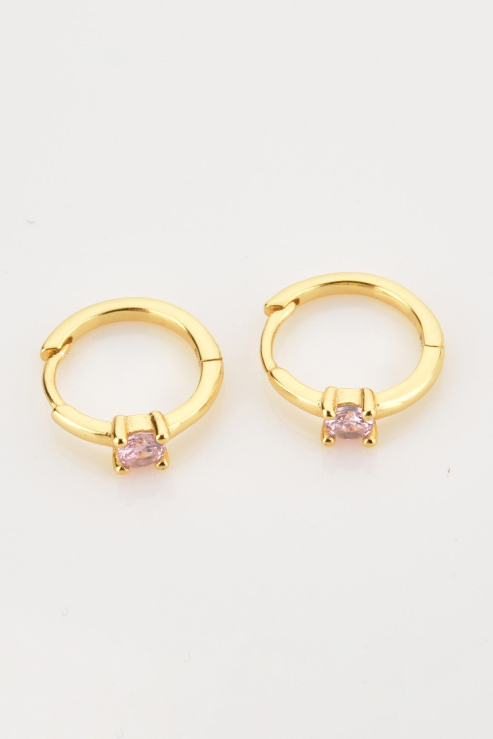 Gold Zircon Huggie EarringsEarringsBeach Rose Co.