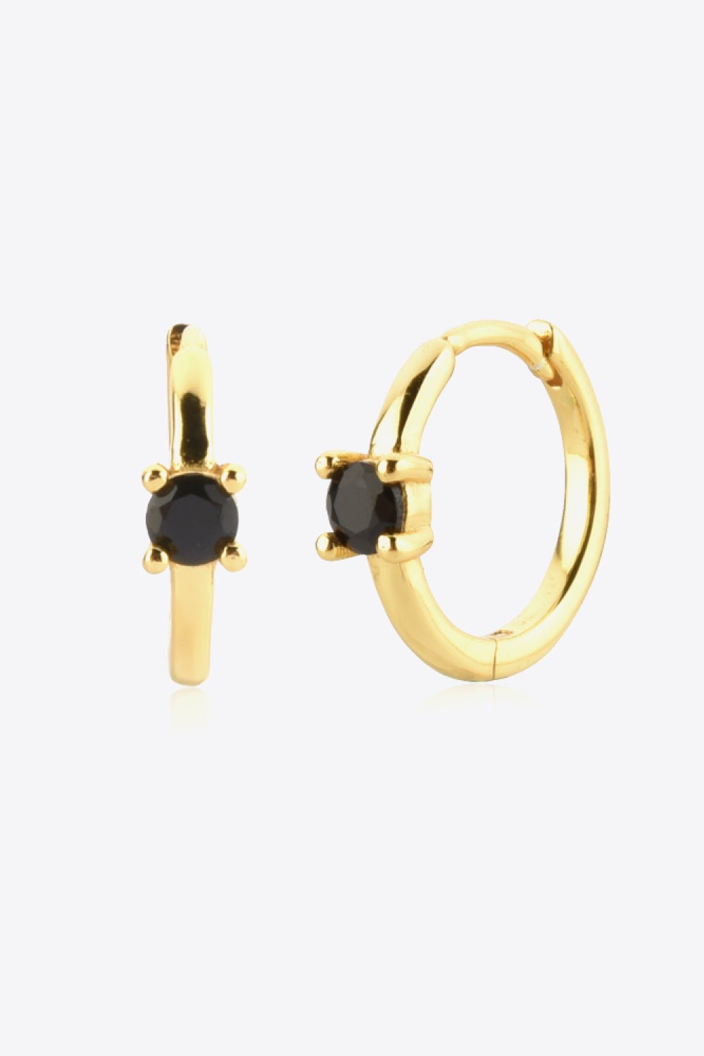 Gold Zircon Huggie EarringsEarringsBeach Rose Co.